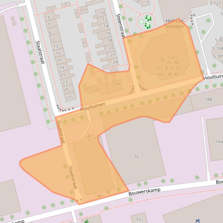 Kaart van postcodegebied 8301XP.