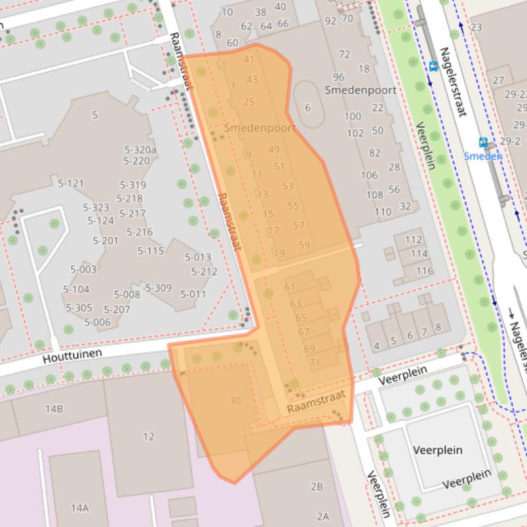 Kaart van postcodegebied 8301XT.