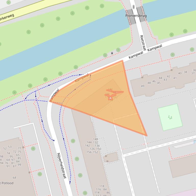 Kaart van postcodegebied 8301XX.