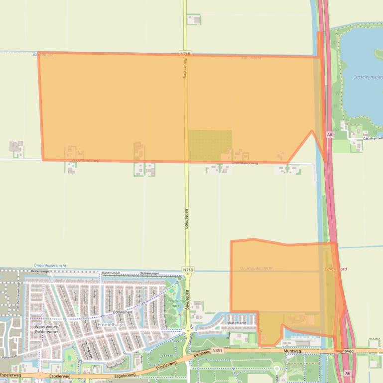 Kaart van postcodegebied 8302AE.