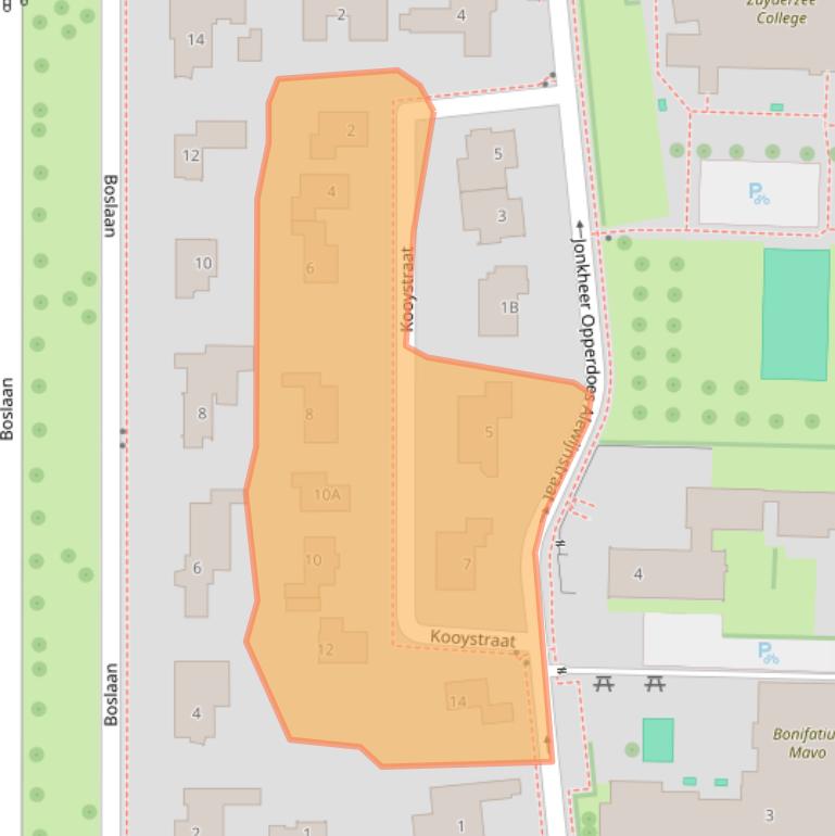 Kaart van postcodegebied 8302AR.