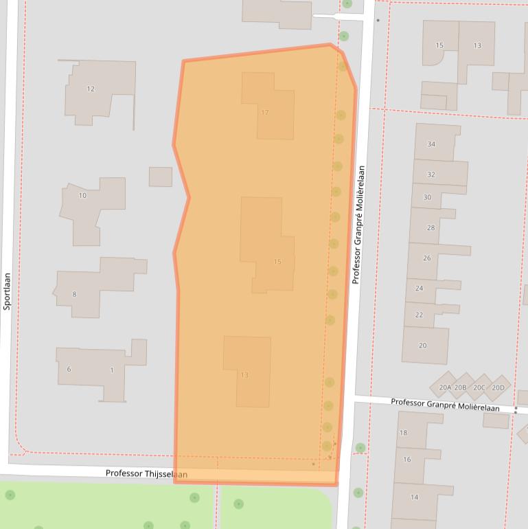Kaart van postcodegebied 8302BC.