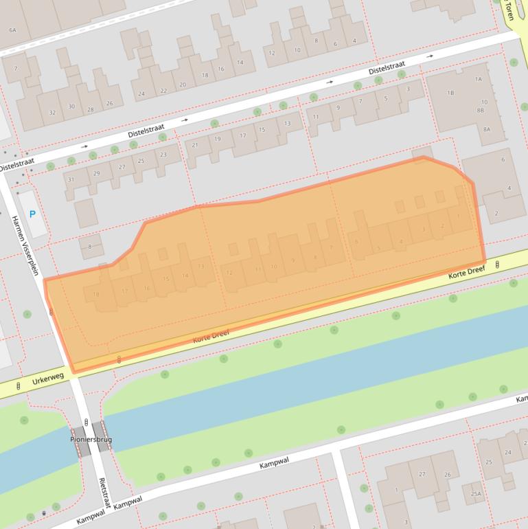 Kaart van postcodegebied 8302BS.