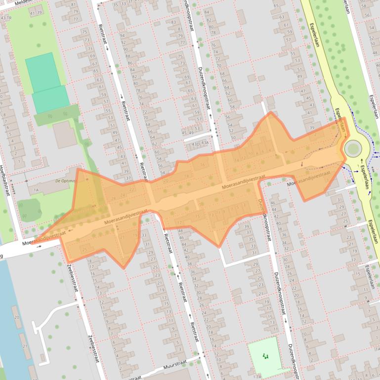 Kaart van postcodegebied 8302CK.