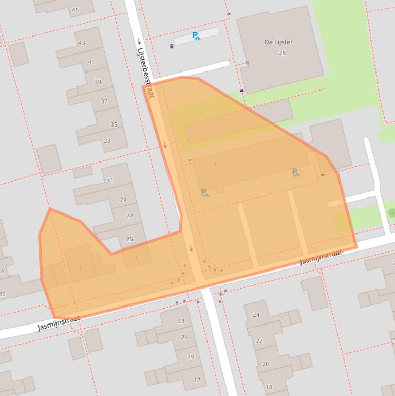 Kaart van postcodegebied 8302CL.