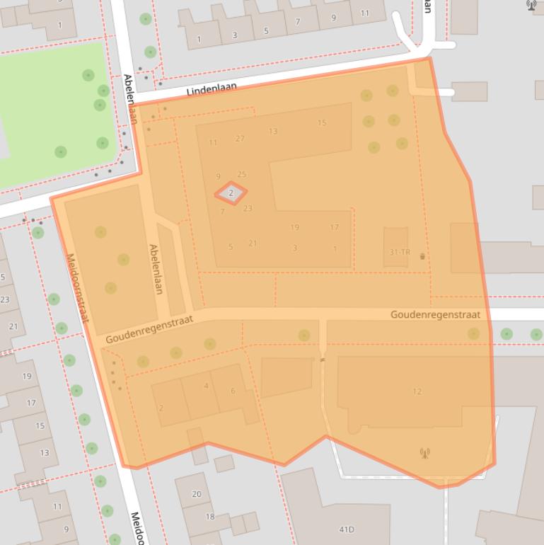 Kaart van postcodegebied 8302CR.