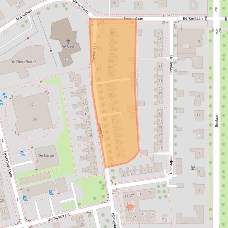 Kaart van postcodegebied 8302CT.