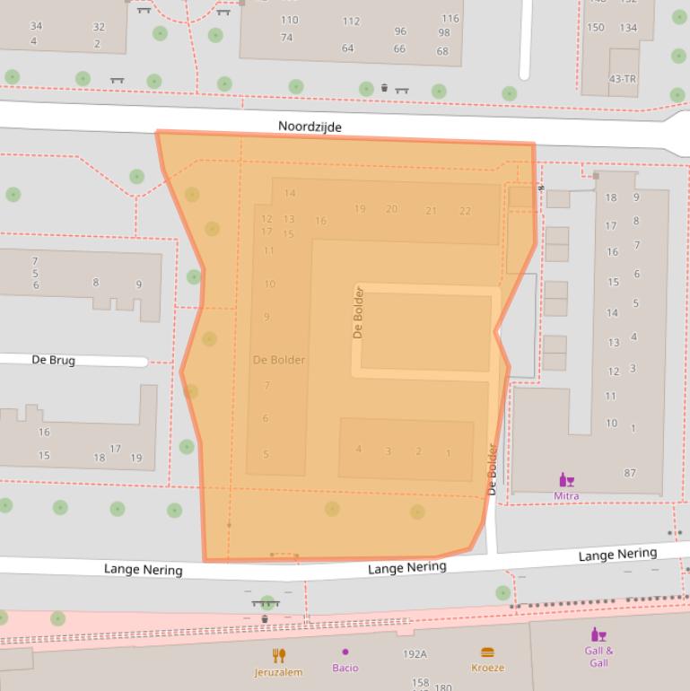 Kaart van postcodegebied 8302DB.