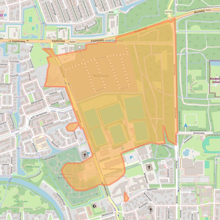 Kaart van postcodegebied 8302DC.