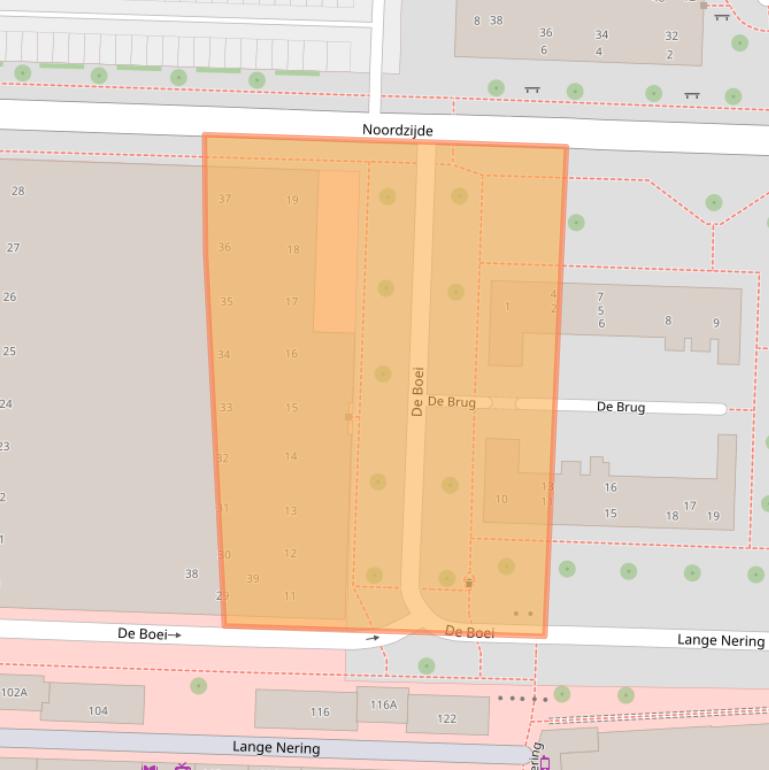 Kaart van postcodegebied 8302ES.