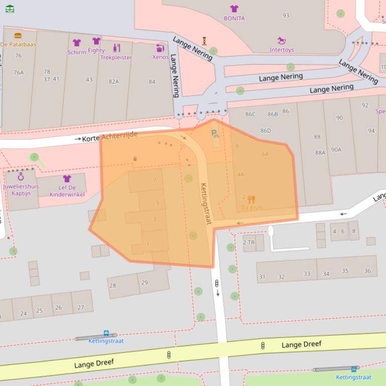 Kaart van postcodegebied 8302EV.