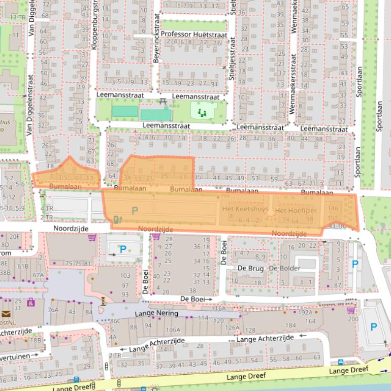 Kaart van postcodegebied 8302GP.