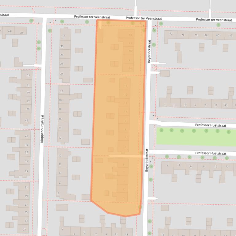 Kaart van postcodegebied 8302GV.