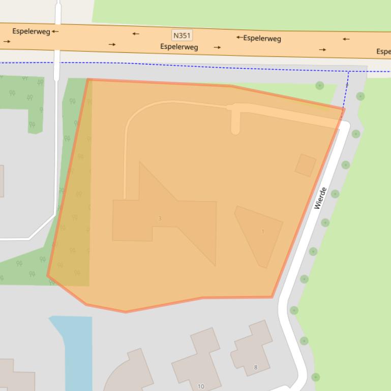 Kaart van postcodegebied 8302JV.