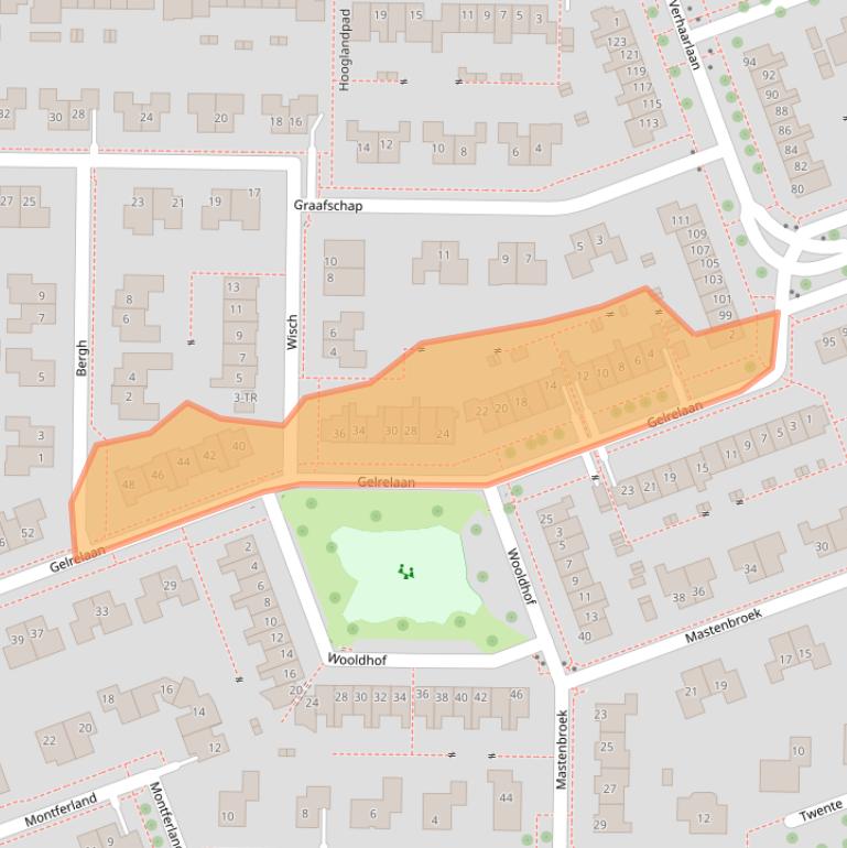 Kaart van postcodegebied 8302KE.