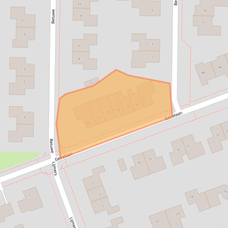 Kaart van postcodegebied 8302KG.