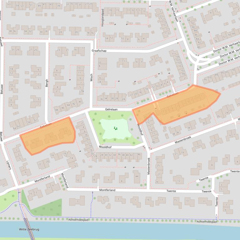 Kaart van postcodegebied 8302KH.