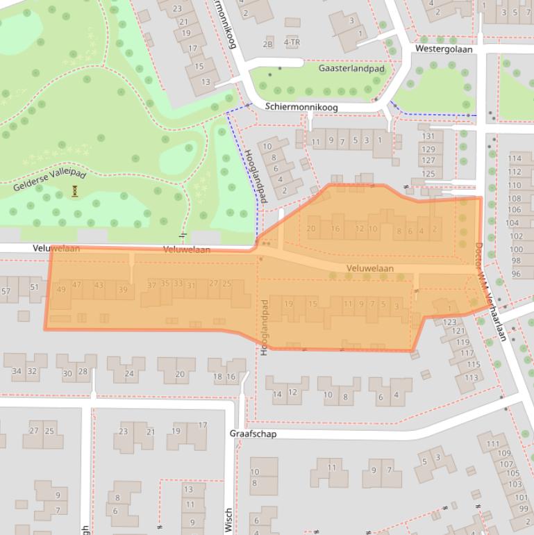 Kaart van postcodegebied 8302KP.