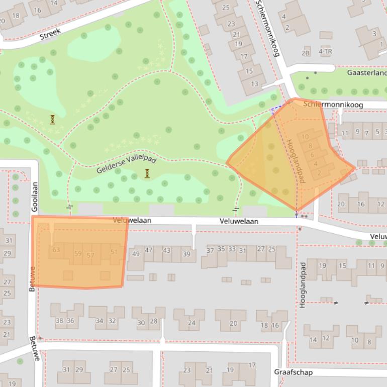 Kaart van postcodegebied 8302KR.
