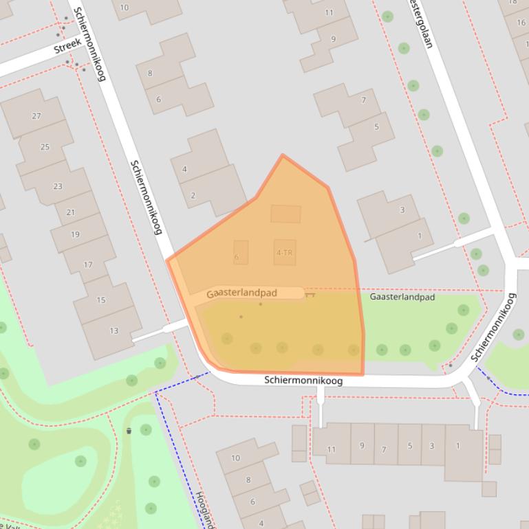 Kaart van postcodegebied 8302KX.