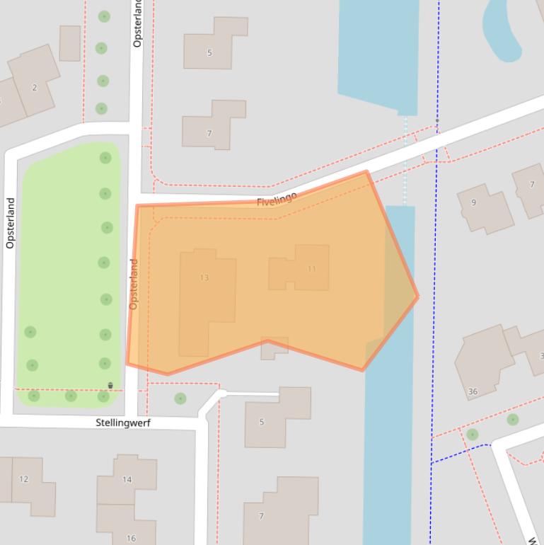 Kaart van postcodegebied 8302LH.