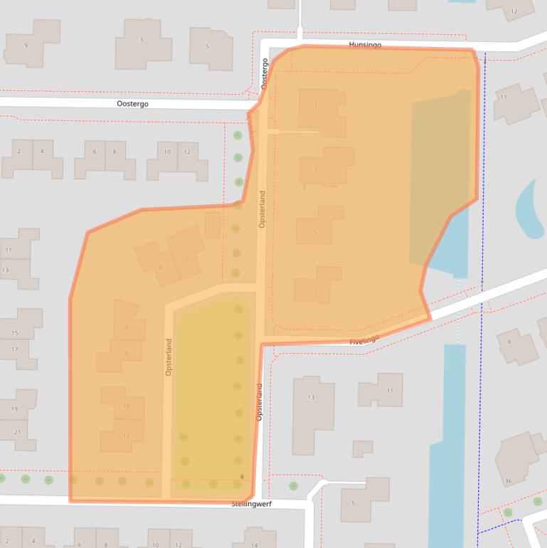 Kaart van postcodegebied 8302LJ.