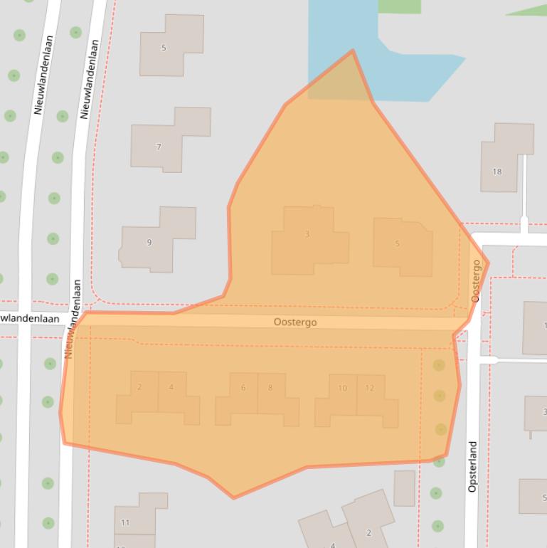 Kaart van postcodegebied 8302LK.