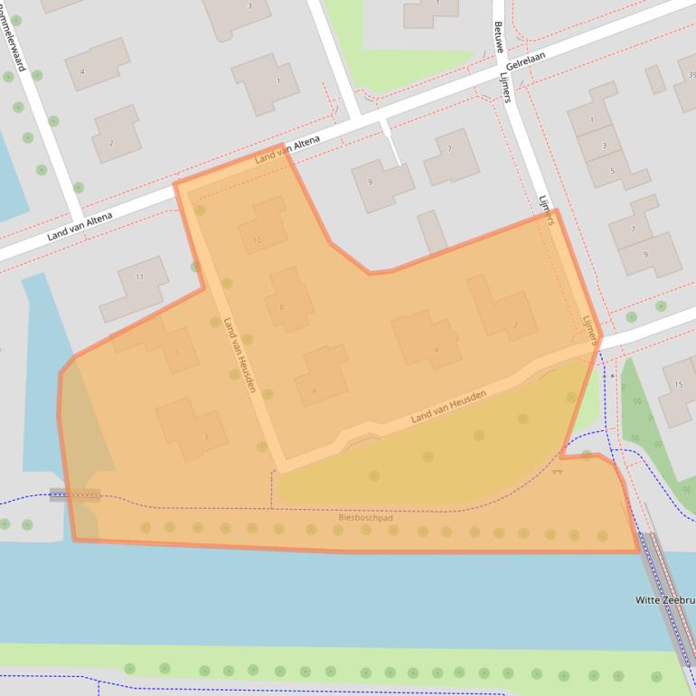 Kaart van postcodegebied 8302ML.