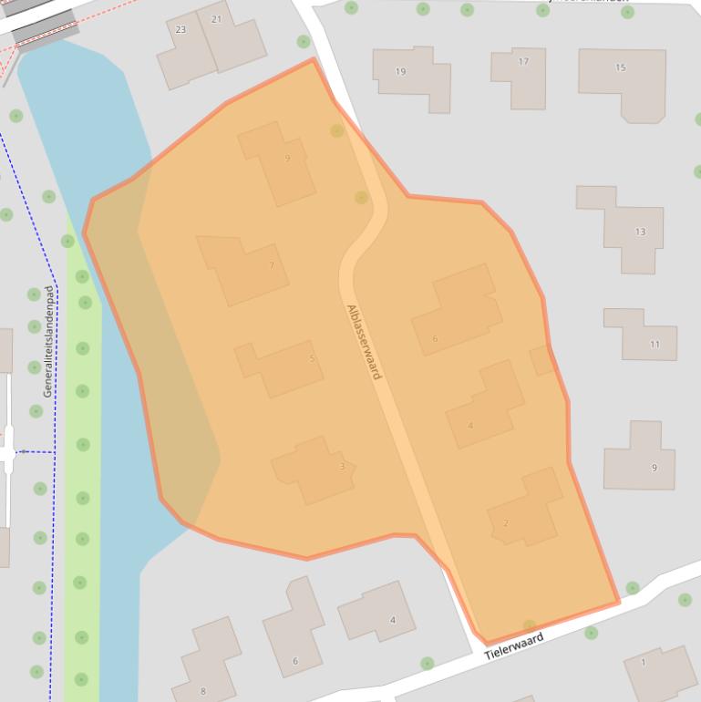 Kaart van postcodegebied 8302MR.