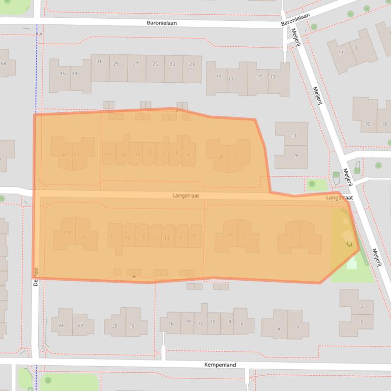Kaart van postcodegebied 8302MX.