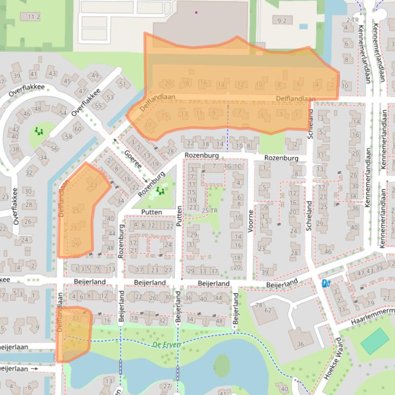 Kaart van postcodegebied 8302NB.