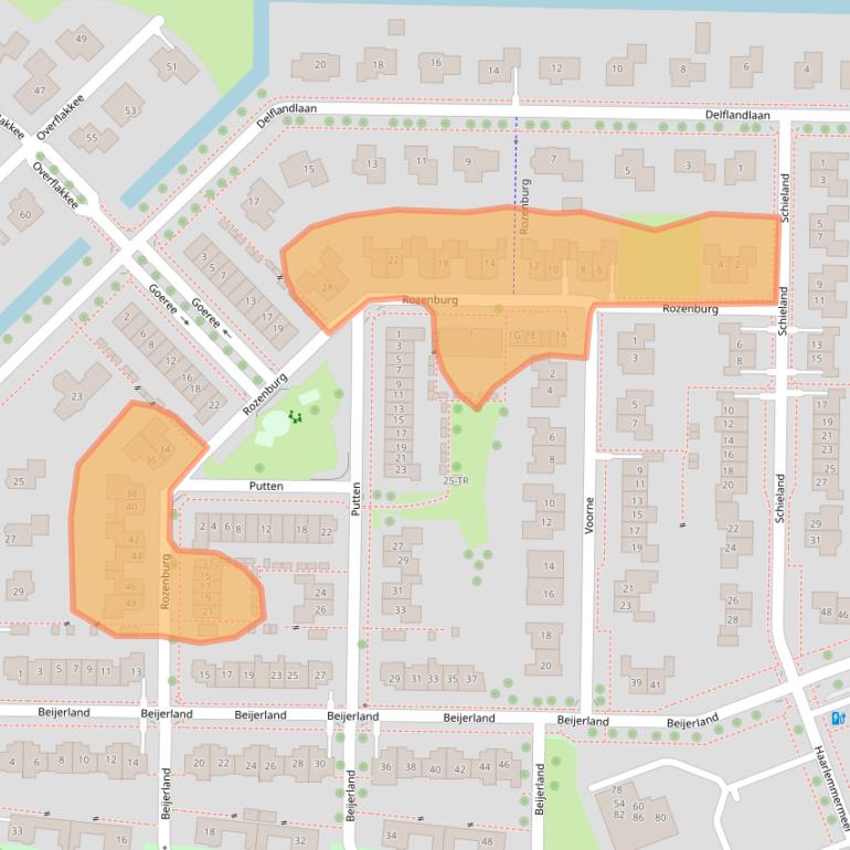Kaart van postcodegebied 8302NL.