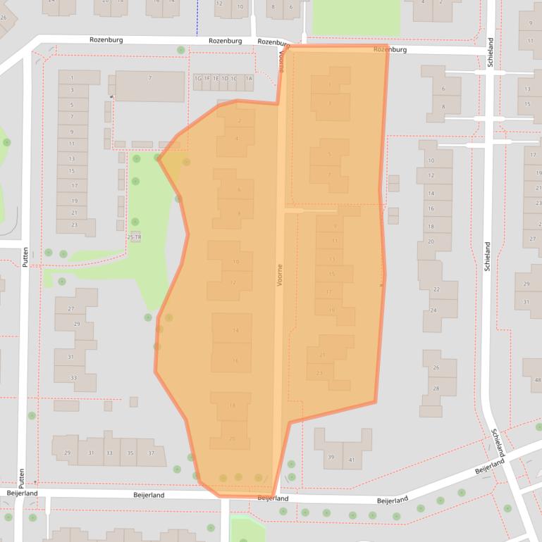 Kaart van postcodegebied 8302NN.