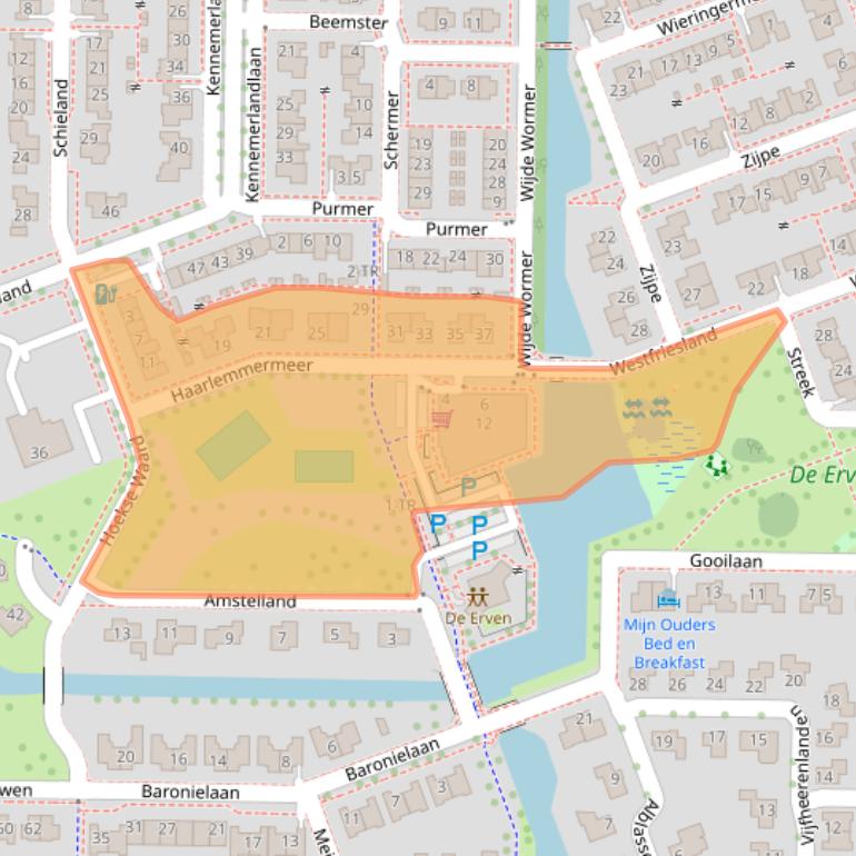 Kaart van postcodegebied 8302NP.