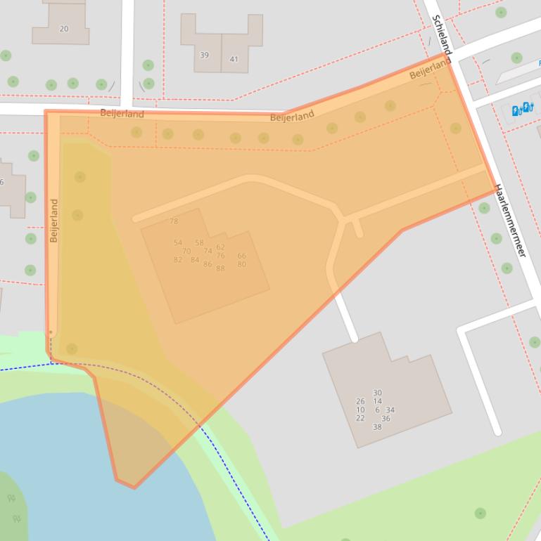 Kaart van postcodegebied 8302NV.