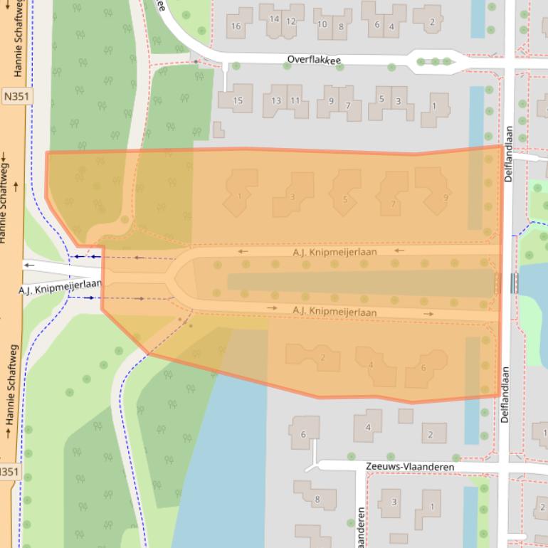 Kaart van postcodegebied 8302PA.