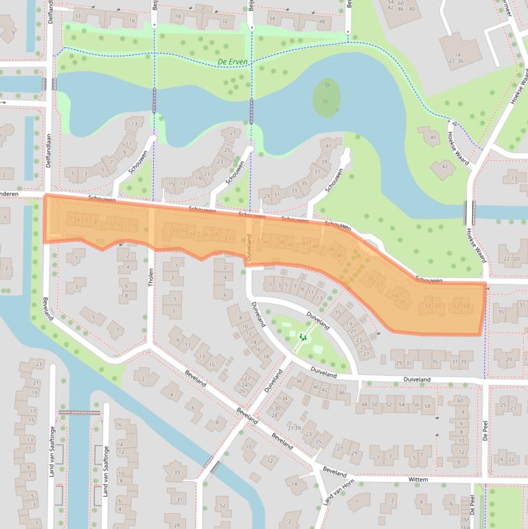 Kaart van postcodegebied 8302PH.