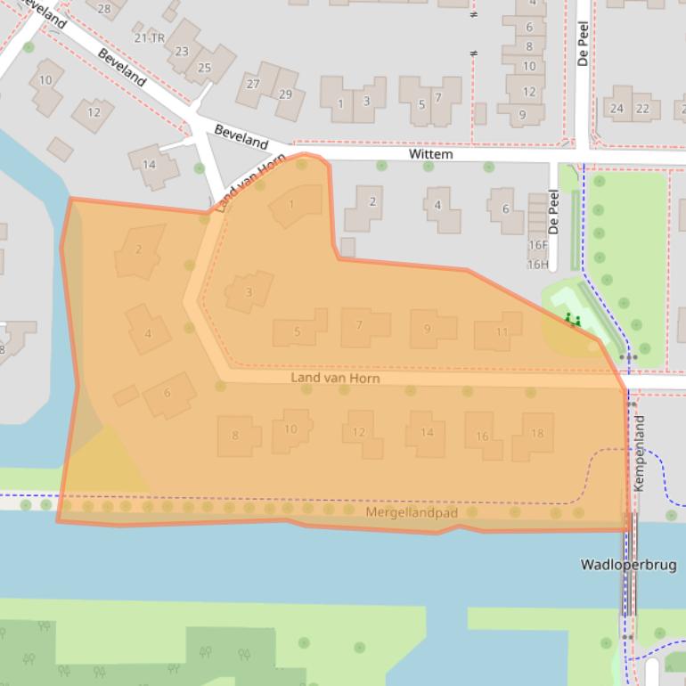 Kaart van postcodegebied 8302PR.