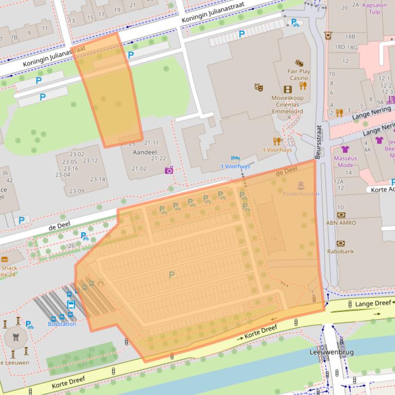 Kaart van postcodegebied 8302RB.