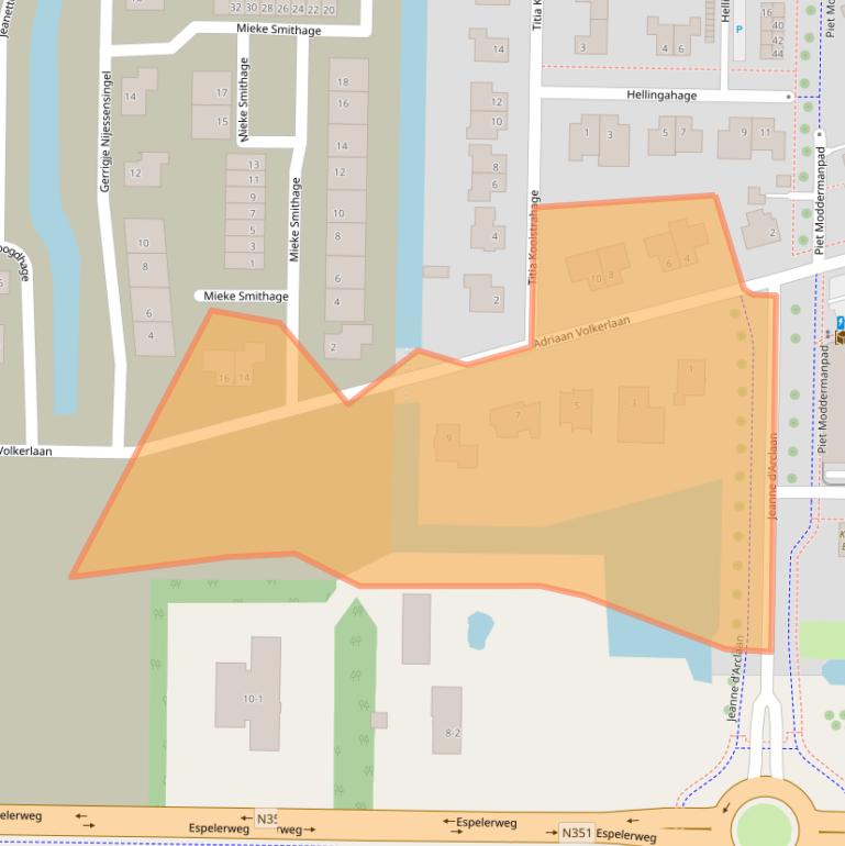 Kaart van postcodegebied 8302TP.