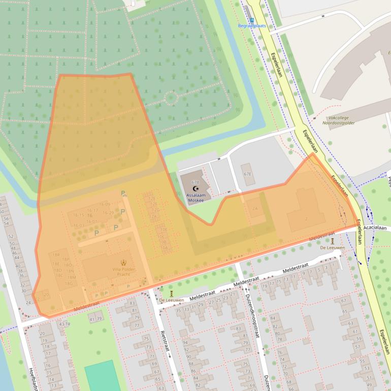 Kaart van postcodegebied 8302VB.