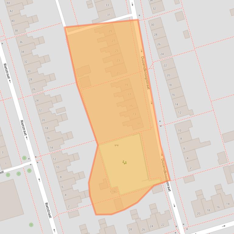 Kaart van postcodegebied 8302VC.