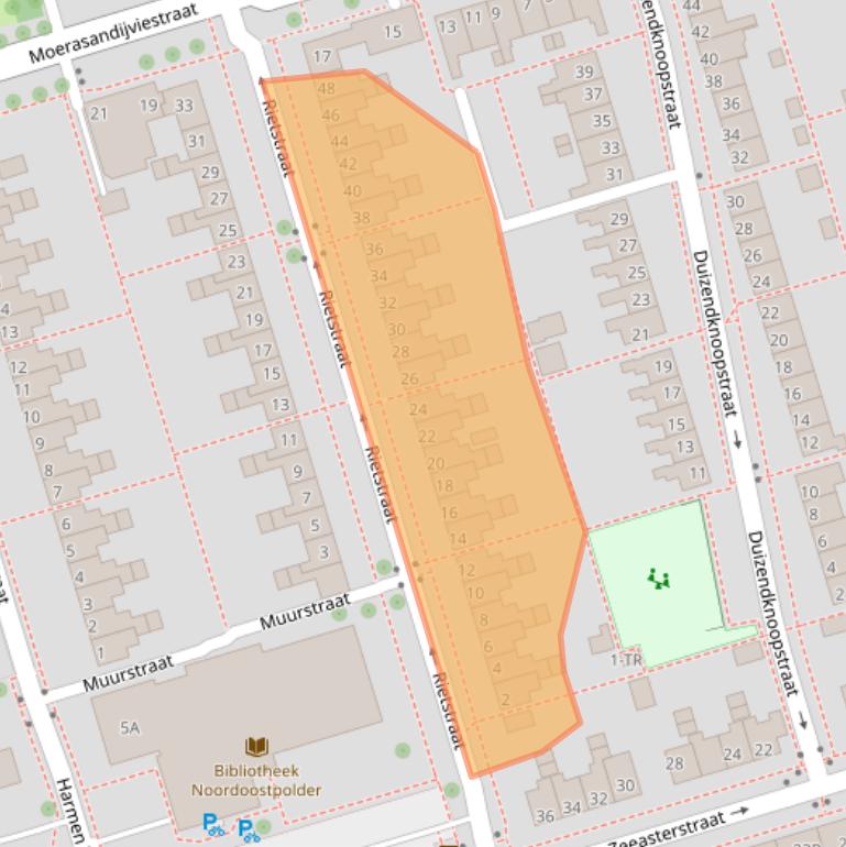 Kaart van postcodegebied 8302VK.