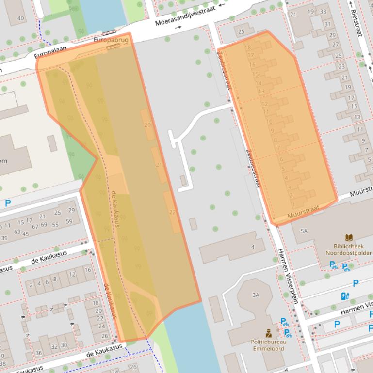 Kaart van postcodegebied 8302VP.