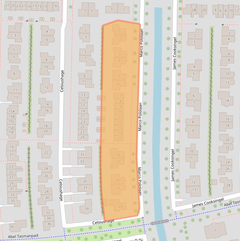Kaart van postcodegebied 8302WJ.