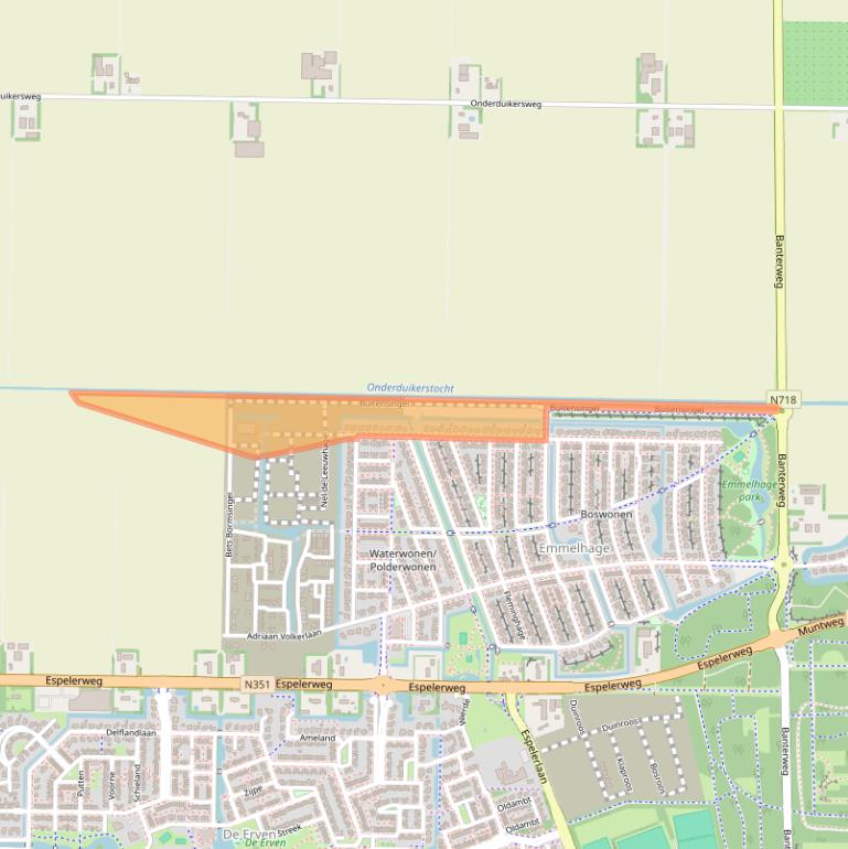Kaart van postcodegebied 8302WT.