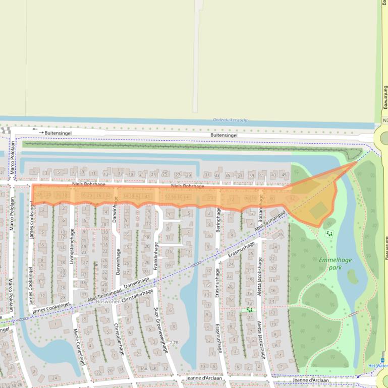 Kaart van postcodegebied 8302WX.