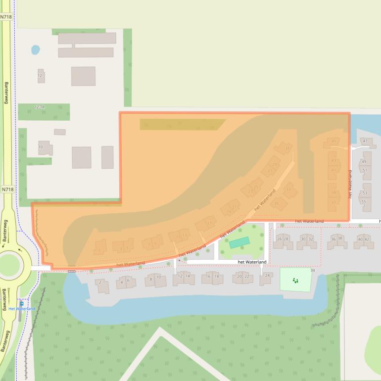 Kaart van postcodegebied 8302XA.