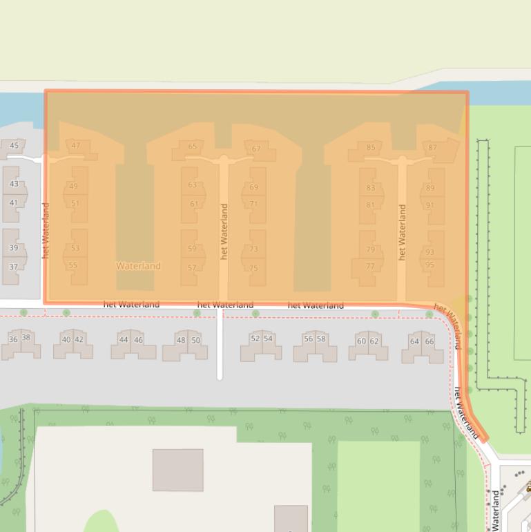 Kaart van postcodegebied 8302XB.