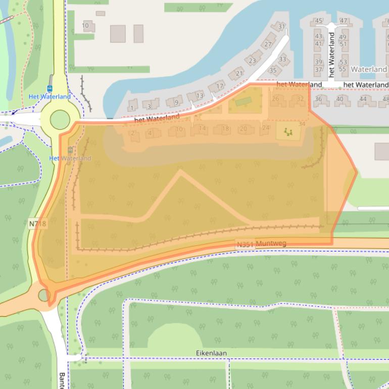 Kaart van postcodegebied 8302XC.